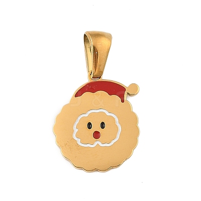 Christmas Theme 304 Stainless Steel Pendants STAS-R007-01O-G-1