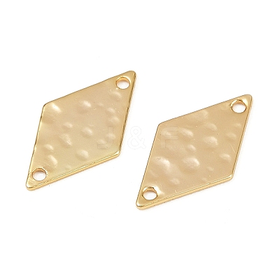 Brass Textured Geometric Connector Charms KK-B137-10G-01-1
