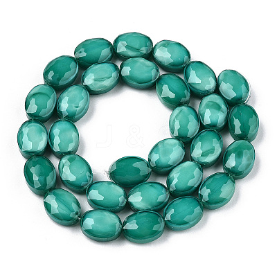 Opaque Solid Color Glass Beads Strands GLAA-N032-03I-1