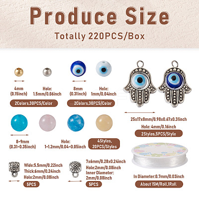 DIY Evil Eye Bracelet Making Kit DIY-FW0001-33-1