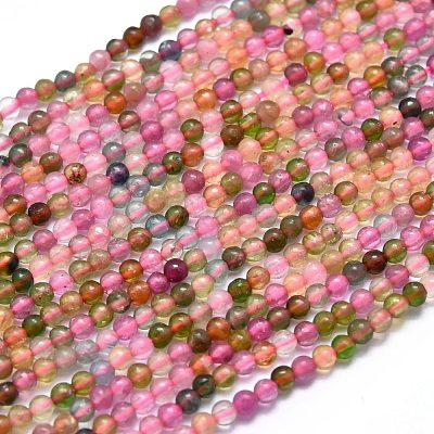 Natural Multicolor Tourmaline Beads Strands G-I289-05-1