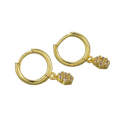 Valentine's Day Brass Clear Cubic Zirconia Hoop Earrings WG82BE5-01-1