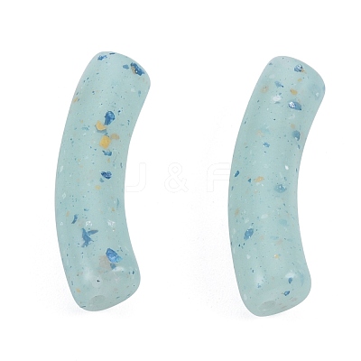 Marbled Stone Style Opaque Acrylic Beads OACR-G009-04A-1