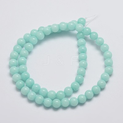 Natural Malaysia Jade Beads Strands G-A146-6mm-B07-1