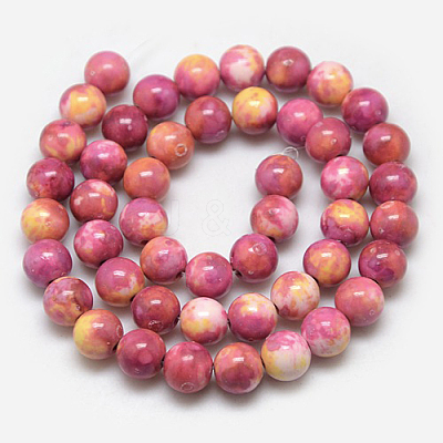 Synthetic Fossil Beads Strands G-L028-6mm-07-1