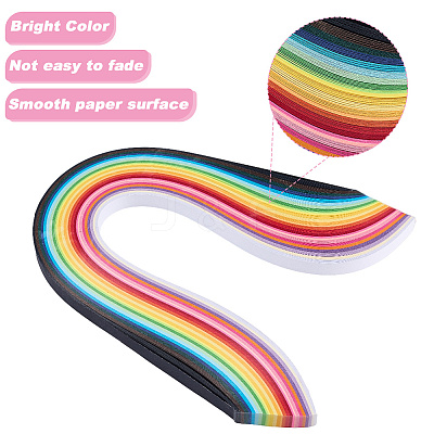4Sets 4 Styles Rectangle Quilling Paper Strips DIY-CP0012-30-1