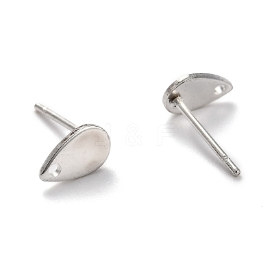 Non-Tarnish 304 Stainless Steel Stud Earring Findings STAS-L211-05C-P-1