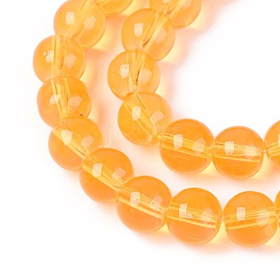 Baking Paint Glass Beads Strands X-DGLA-Q023-8mm-DB47-1