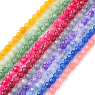 Natural White Jade Beads Strands G-G620-4mm-M-1