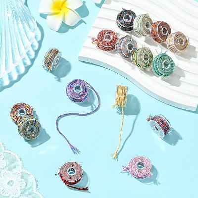 16 Rolls 16 Colors Hand Rubbed Cotton Thread Sets ST-CJ0042-001-1