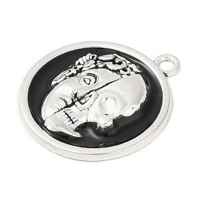 Gothic Alloy Enamel Pendants PALLOY-R151-66AS-02-1