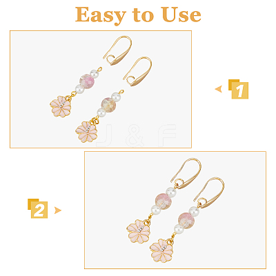 20Pcs Brass Earring Hooks KK-FH0007-17G-1