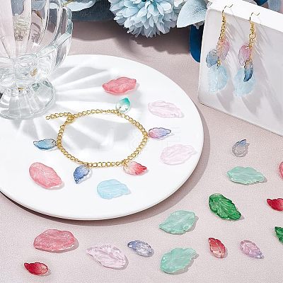 100Pcs 10 Colors Baking Paint & Spray Painted Glass Pendants EGLA-HY0001-01-1