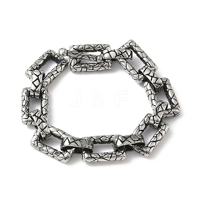 304 Stainless Steel Link Chain Bracelets for Men Women BJEW-D385-05AS-1