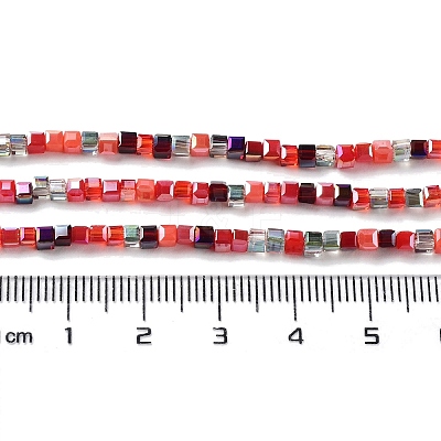Gradient Color Electroplate Glass Bead Strands GLAA-E042-05-B09-1