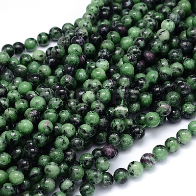 Round Natural Ruby in Zoisite Bead Strands G-F222-11-10mm-1