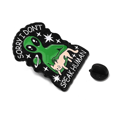 Alien & Cat Enamel Pins JEWB-D310-01EB-04-1
