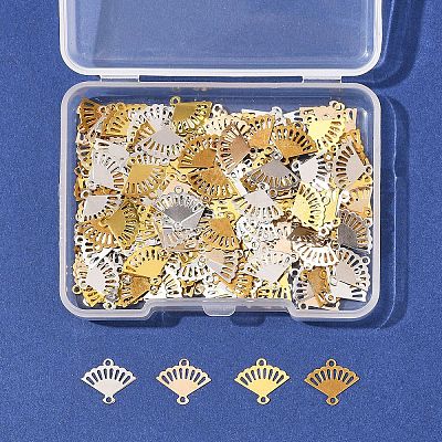 200Pcs 5 Colors Brass Laser Cut Hollow Connector Charms KK-FS0001-71-1