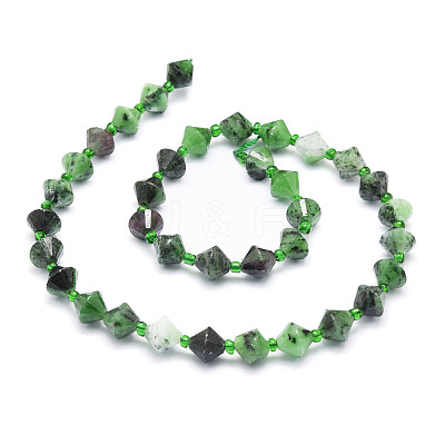 Natural Ruby in Zoisite Beads Strands G-E569-C02-1