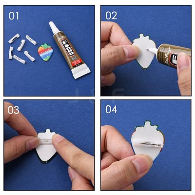 Plastic Brooch Findings JEWB-Q025-01A-1