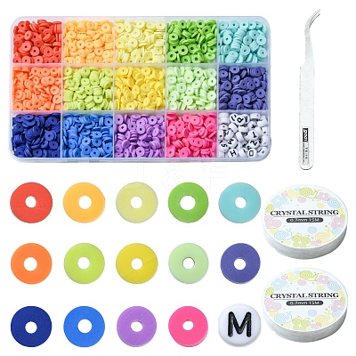 DIY Heishi Word Bracelet Making Kit DIY-YW0006-44-1