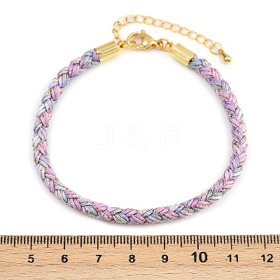 4MM Braided Nylon Cord Bracelets FIND-A057-01G-18-1