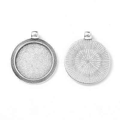 Tibetan Style Alloy Pendant Cabochon Settings LS-TIBEP-N003-71AS-1