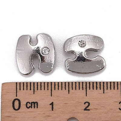 Letter Slider Beads for Watch Band Bracelet Making X-ALRI-O012-H-NR-1