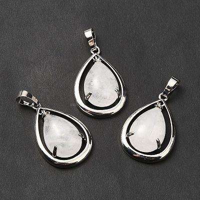 Natural Quartz Crystal Pendants G-B033-04P-20-1