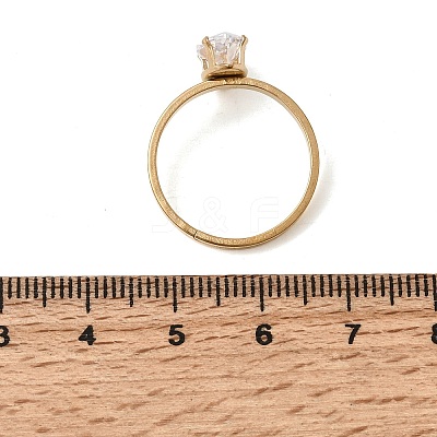 304 Stainless Steel Pave Cubic Zirconia Finger Rings for Women RJEW-B161-02G-02-1