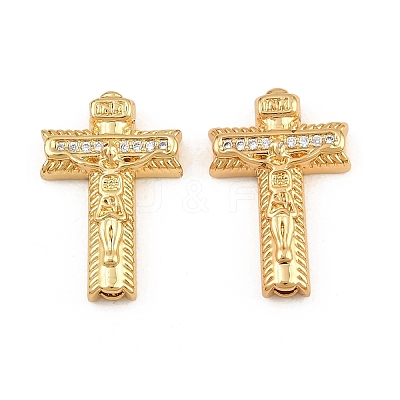 Easter Brass Micro Pave Clear Cubic Zirconia Pendants CU-CBADC6C-10G-01-1