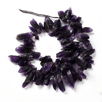 Rough Raw Natural Amethyst Beads Strands G-G010-12-1
