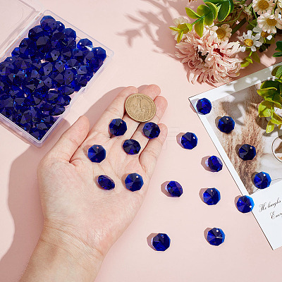 80Pcs Glass Sew on Rhinestones GLAA-ME0001-15B-1