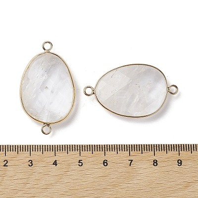 Natural Quartz Crystal Connector Charms G-C110-02A-KCG-1