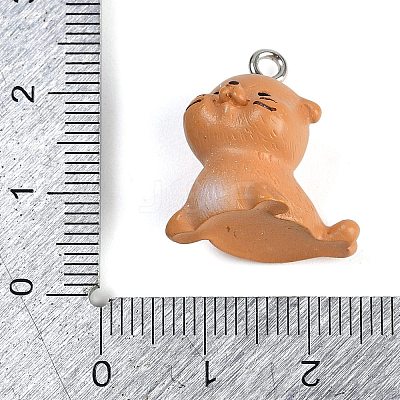 Cute Opaque Resin Pendants RESI-R458-05B-1