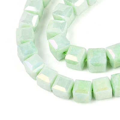 Anti-Tarnish Electroplate Glass Beads Strands GLAA-T025-6mm-10E-1