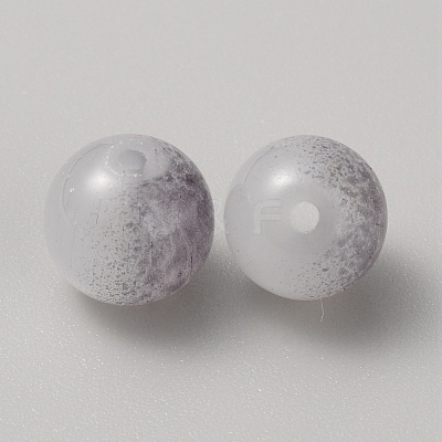 Two Tone Crackle Glass Beads GGLA-TAC0008-02E-1