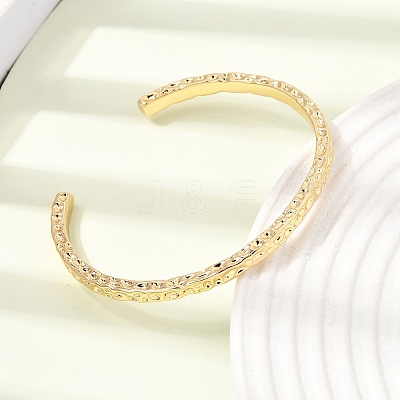 Brass Textured Cuff Bangles for Women KK-CBA0B5A-01G-1