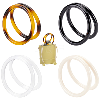 8Pcs 4 Colors PVC Braided Bag Handles DIY-PH0022-36-1