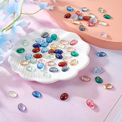 110Pcs 11 Colors Transparent Resin Cabochons CRES-CW0001-03-1