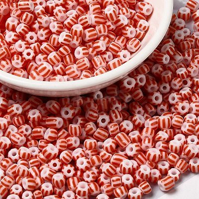 6/0 Opaque Colours Seep Glass Seed Beads X-SEED-F003-04A-14-1