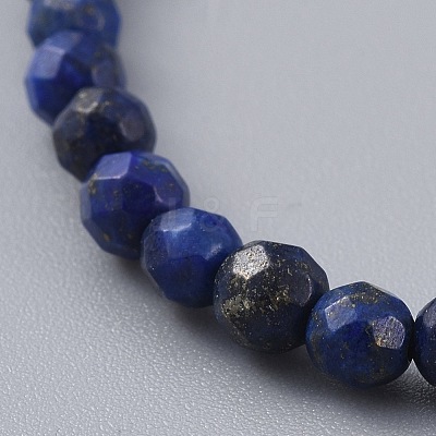 Natural Lapis Lazuli(Dyed) Beads Stretch Bracelets BJEW-JB04676-02-1