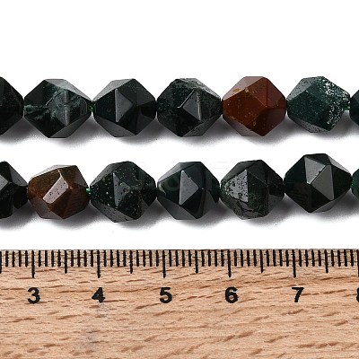 Natural Bloodstone/Heliotrope Beads Strands G-Z119-A16-03-1