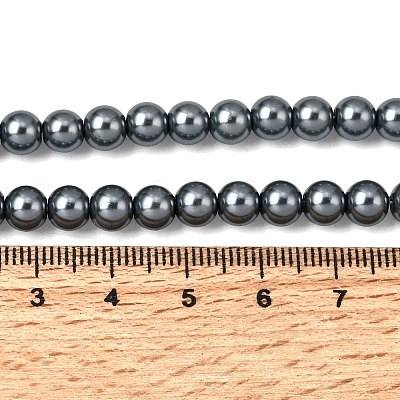 Eco-Friendly Dyed Glass Pearl Round Beads Strands HY-A002-6mm-RB077-1