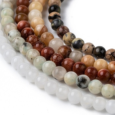 Natural Assorted Gemstone Bead Strands G-K146-M-3mm-1