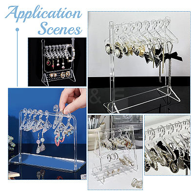 30Pcs Transparent Acrylic Earring Display Accessories EDIS-PH0001-37-1