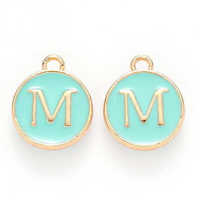 Golden Plated Alloy Enamel Charms ENAM-S118-05M-1