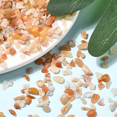 Natural Red Aventurine Chip Beads X-G-O103-01-1