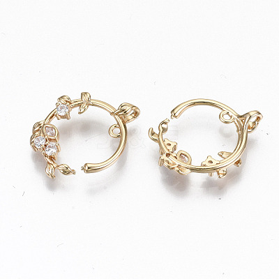 Brass Micro Pave Cubic Zirconia Pendants X-KK-S359-053-RS-1