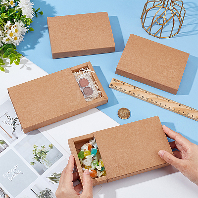 Kraft Paper Storage Gift Drawer Boxes CON-WH0095-56B-1